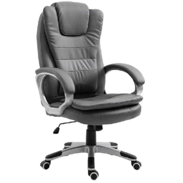 Ergonomic Office Chair Grey PU 70x65x115-125cm with 100mm Gas Lift