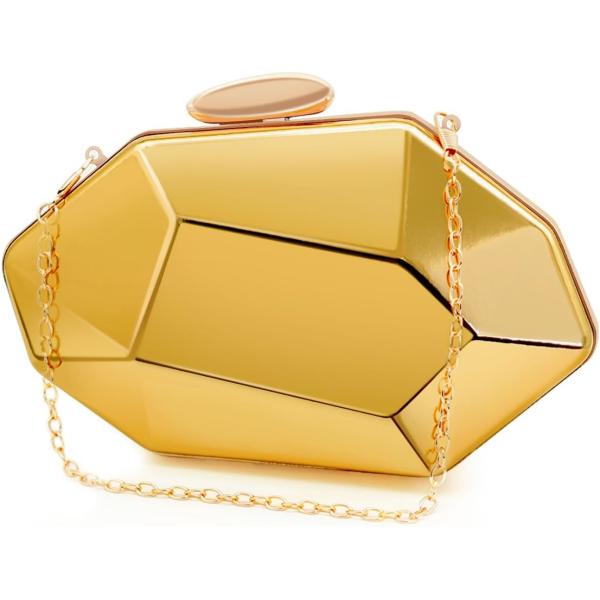 BORSA DE MANO, BORSA GEOMÉTRICA, BORSA de abrazadera para fiestas, bodas y bailes.