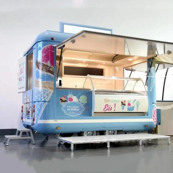 Hotdog Cart Ice Cream Beer Bar and Soft Drinks Mobile  Food Truck 600KG to 1400KG