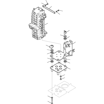 723-19-11801 Excavator Main Control Valve 723-19-11800 For Komatsu PC30MR-1 PC30UU-3