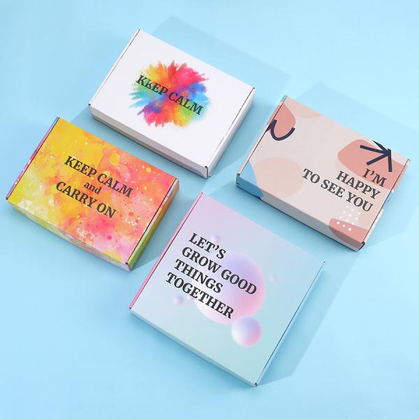 Custom Logo Colored Boxes Packaging Cardboard Printed Clothing Cosmetic Flat Mailer Box