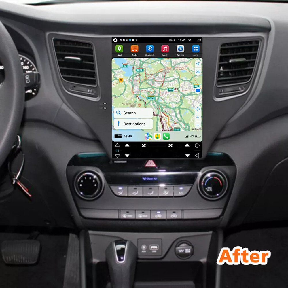 Навигация 9.7in Carplay Car Radio Android Для Hyundai Tucson 2014-2018 Спикер стерео