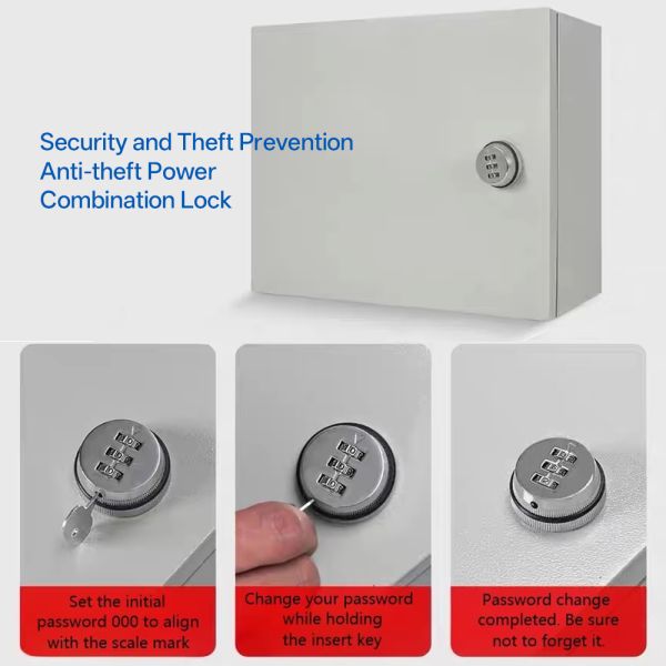 IP55 Waterproof Distribution Box with 220V/380V Nominal Voltage and Anti-Theft Certified Lock for Industrial Applications