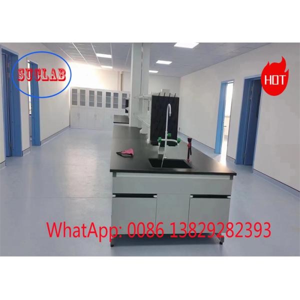 Chemical Resistant Laminate Lab Workbench with  Cabinets for Enhanced Safety