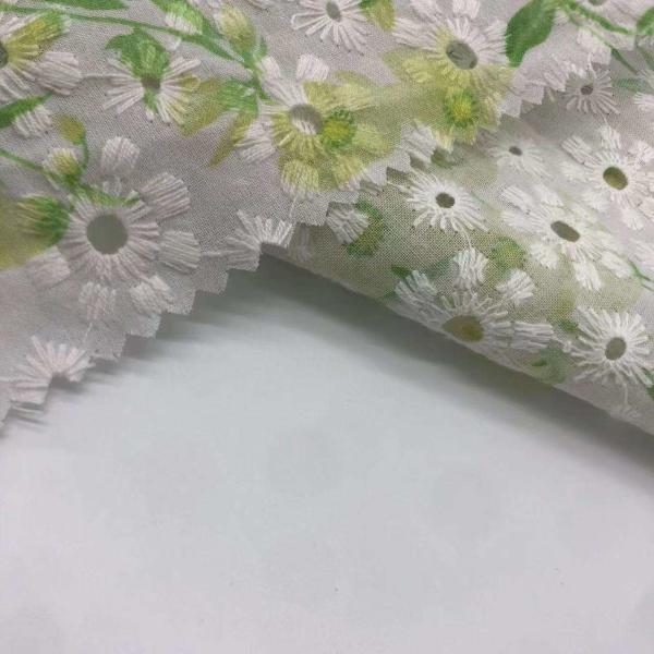 Zhenlei Embroidery Fabric Cotton For Garment Home Textile M04-LK024