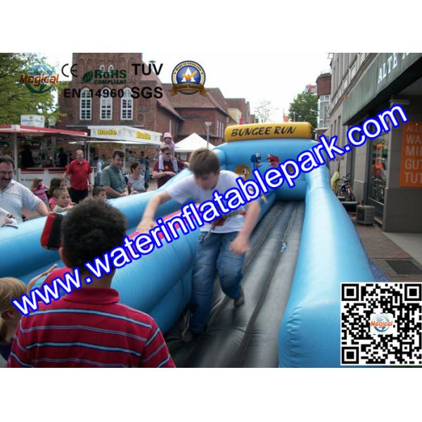 2 Lane Inflatable Bungee Run / Inflatable Sport Games Bungee Run For Children