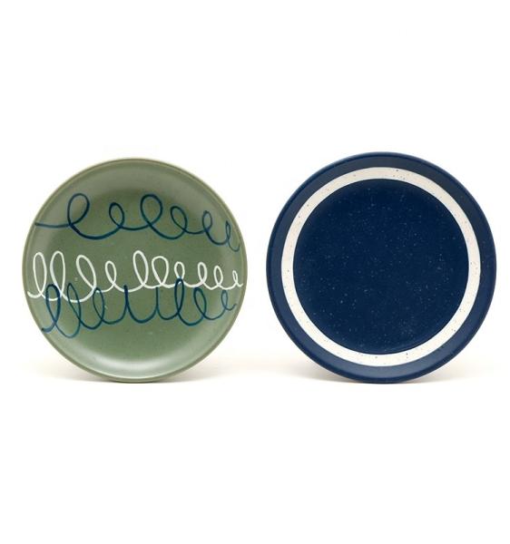 Tableware Dinner Plate Set Stoneware Handpaint Dinner Sets Gold Ceramic Dinner Plates