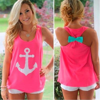 Summer Style Women's Anchor Tanks Top Fitness Debardeur Female Vest Tops