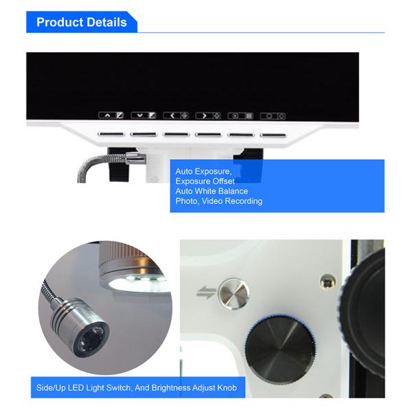 LED HDMI DC12V CNOEC Digital LCD Microscope