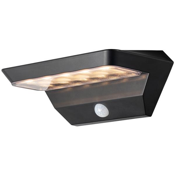 SMD5630 3000K Yard Solar LED Garden Light IP44 Waterproof Black Color