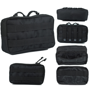 Universal Tactical Seat ​Back Organizer Vehicle Molle Panel Organizer Storage Bag With Detachable Molle Pouch