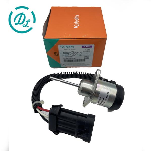 EexcavaStart Kubota V2403 Engine Fuel Stop Solenoid 1G925-60011 12VDC