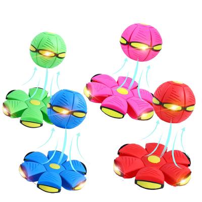 LED Flying Dog Ball Interactive Pet Toys Rubber Plastic Interactive Puppy Toys