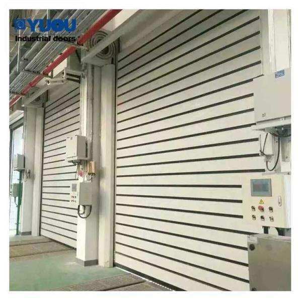 Security 8m Fire Resistant Roller Shutters Doors 2.0m/s Fast Opening Aluminum Spiral