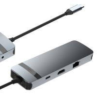 Station d'accueil USB-C hub 9 en 1 avec 4K HDMI 100W PD USB 3.0 lecteur de carte Audio pour MacBook