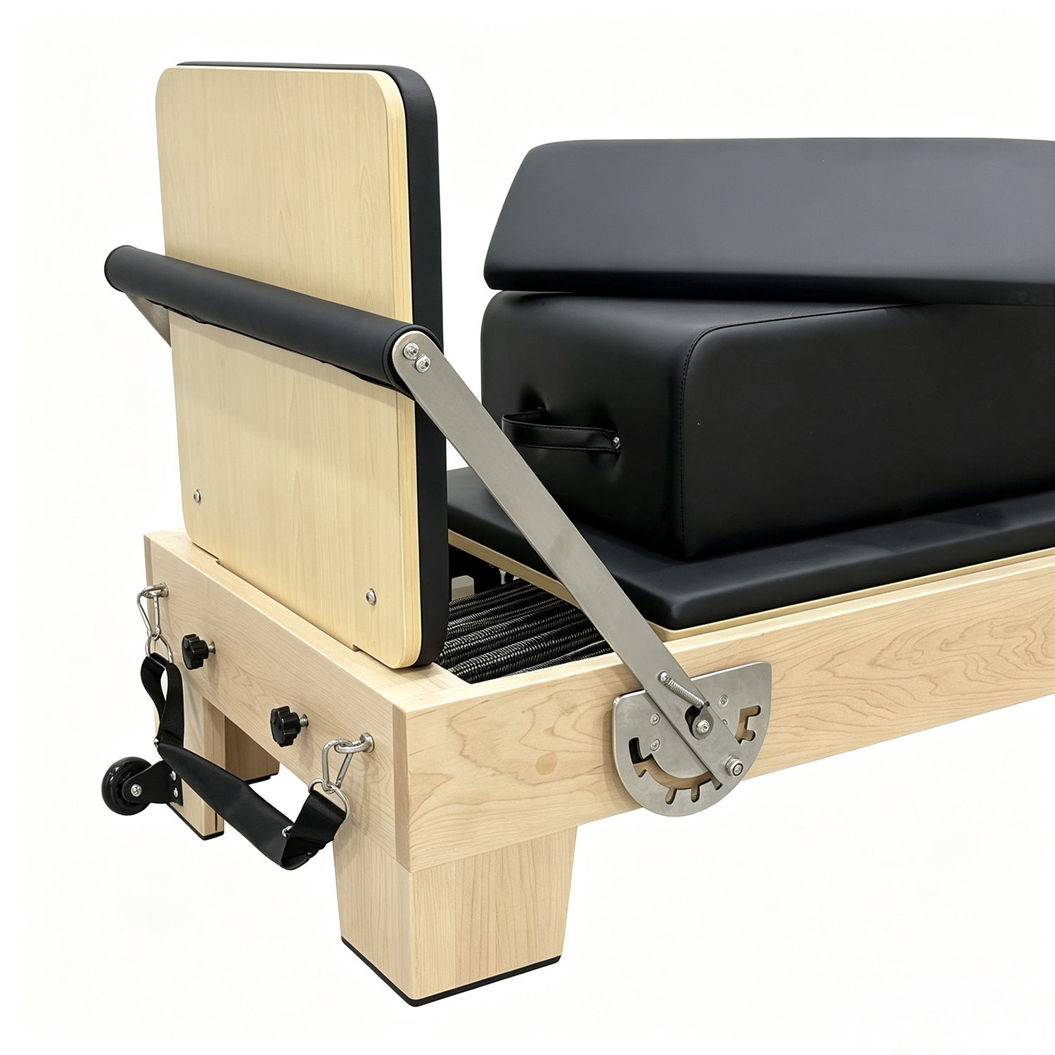 Folding Maple Wooden Pilates Reformer Machine For Commercial Studios
