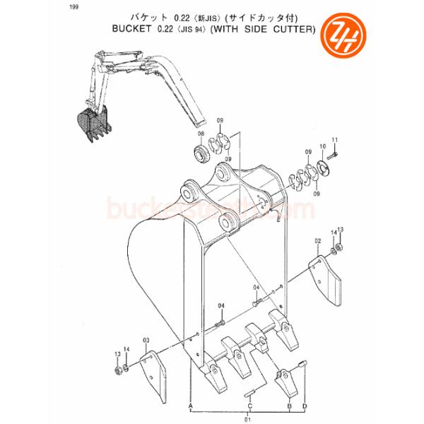 Abrasion Resistant Excavator Side Cutters , ISO9001 Hitachi Digger Parts