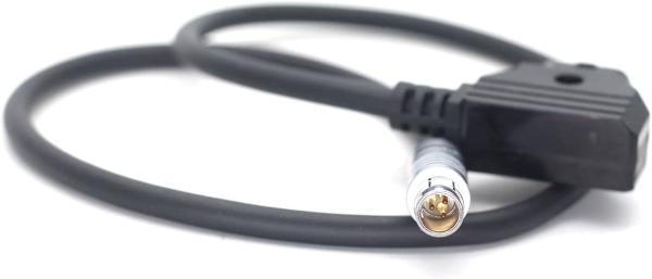 Black Follow Focus Cable Dtap Male To RS Fischer 3 Pin Male