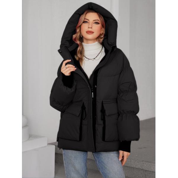 Oversize Lightweight Puffer Jacket Women Down Filling Down Parka Women
