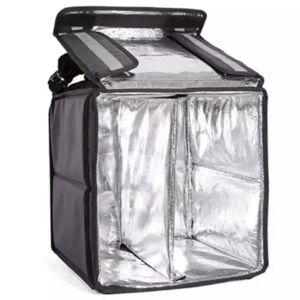 Сумка обеда полиэстера изолированная пиццей многоразовая с отражательной нашивкой