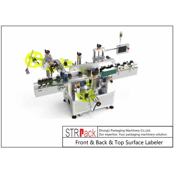 Front Back Top Surface Bottle Labeling Machine Servo system Driving
