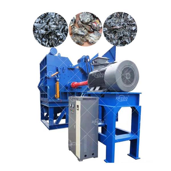Machine de recyclage des déchets métalliques Carrosserie de voiture concasseur de métaux Cannes d'aluminium Déchets