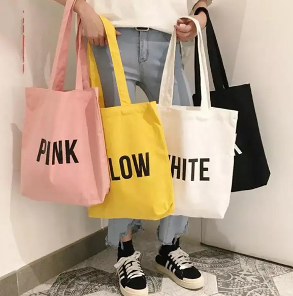 Saco de Tote dobrável de algodão personalizado de lona de juta de manuseio reutilizável Saco de compras