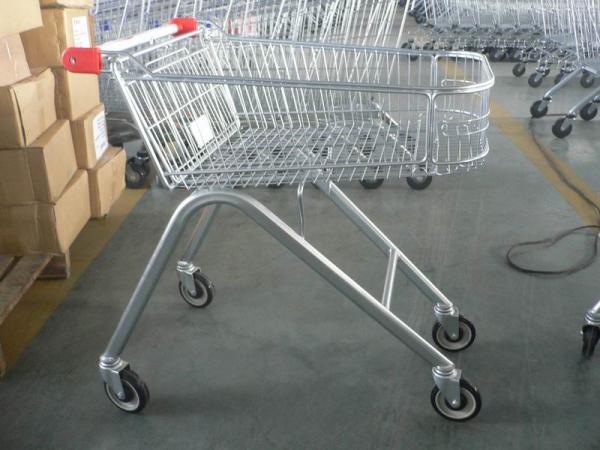 Zinc Plated Low Carbon Steel UK Shopping Cart 100L European Style