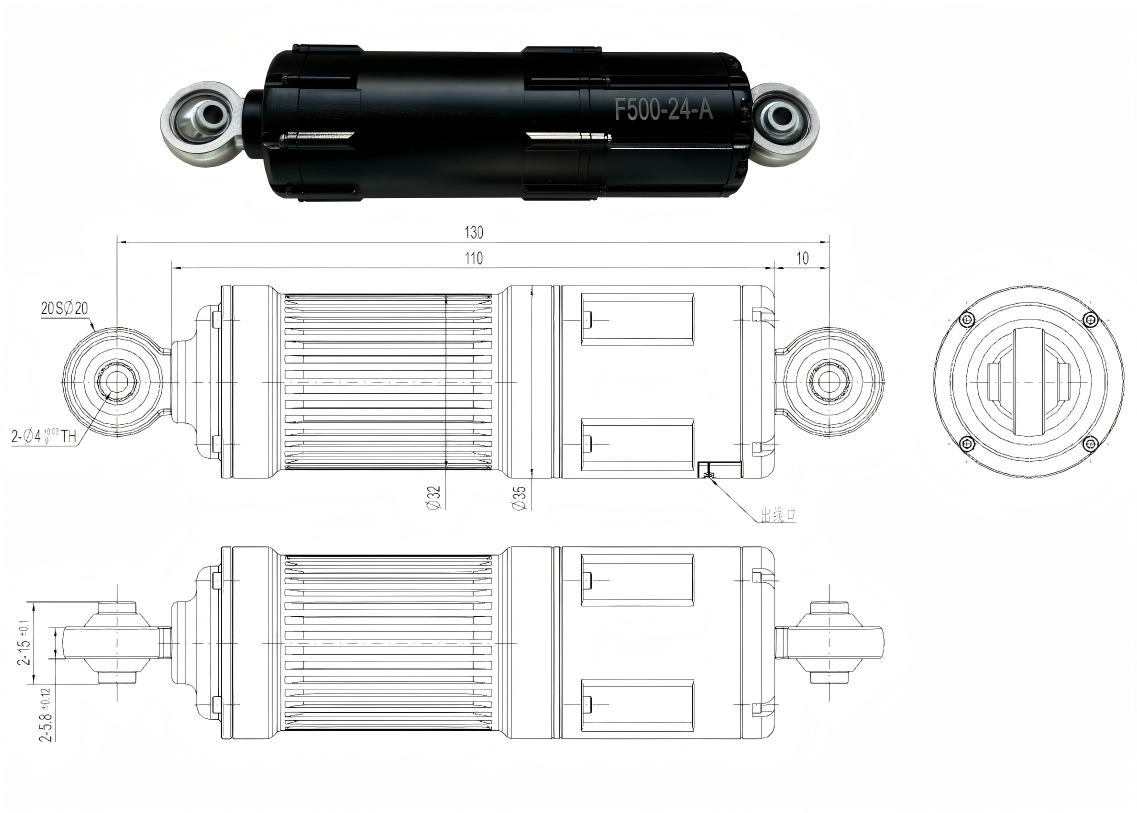 Linear Actuator for Humanoid Robot Arm --500N