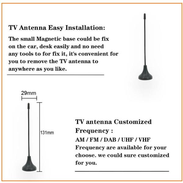 Copper Wireless Indoor Amplified TV Antenna 470-862MHz Ground Mount