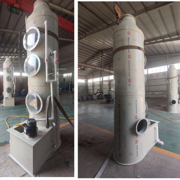 Industrial Wet Scrubber Tower SO2 CO2 NH3  Waste Gas Purifier Equipment Treatment