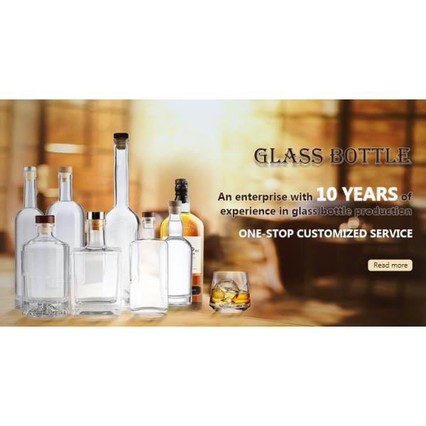 Engraved Glass Bottle 375 ml 500 ml 750 ml Flint Empty for Ice Wine Vodka Tequila