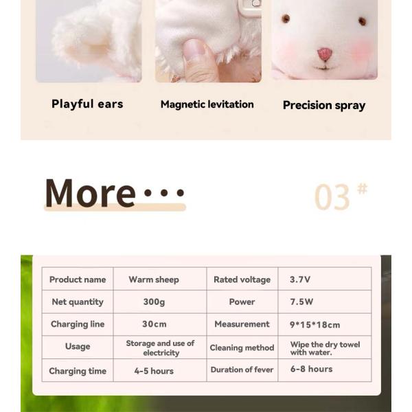 Оставайтесь уютно и связаны с нашей маленькой овечкой плюши ручной теплый энергобанк где угодно