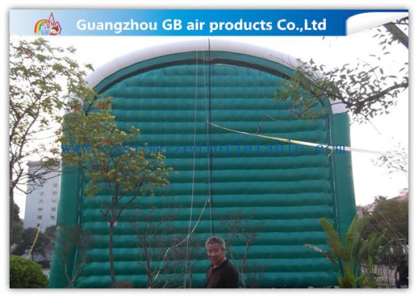0.9mm Pvc Tarpaulin Green Inflatable Air Tent For Family Outdoor Events