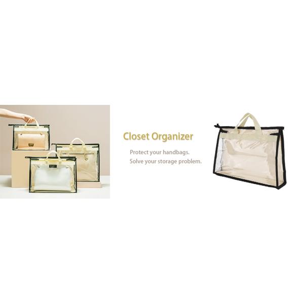 Multi Size, Handbag Storage Dust Cover Bags, Handbag & Purse, Sturdy PVC Organizer Holder With Handle Zipper