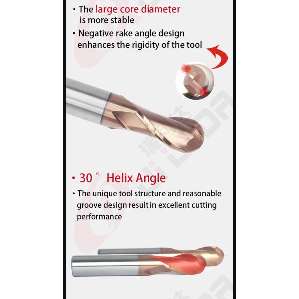 8mm Metric Ball Nose End Mills 5/16