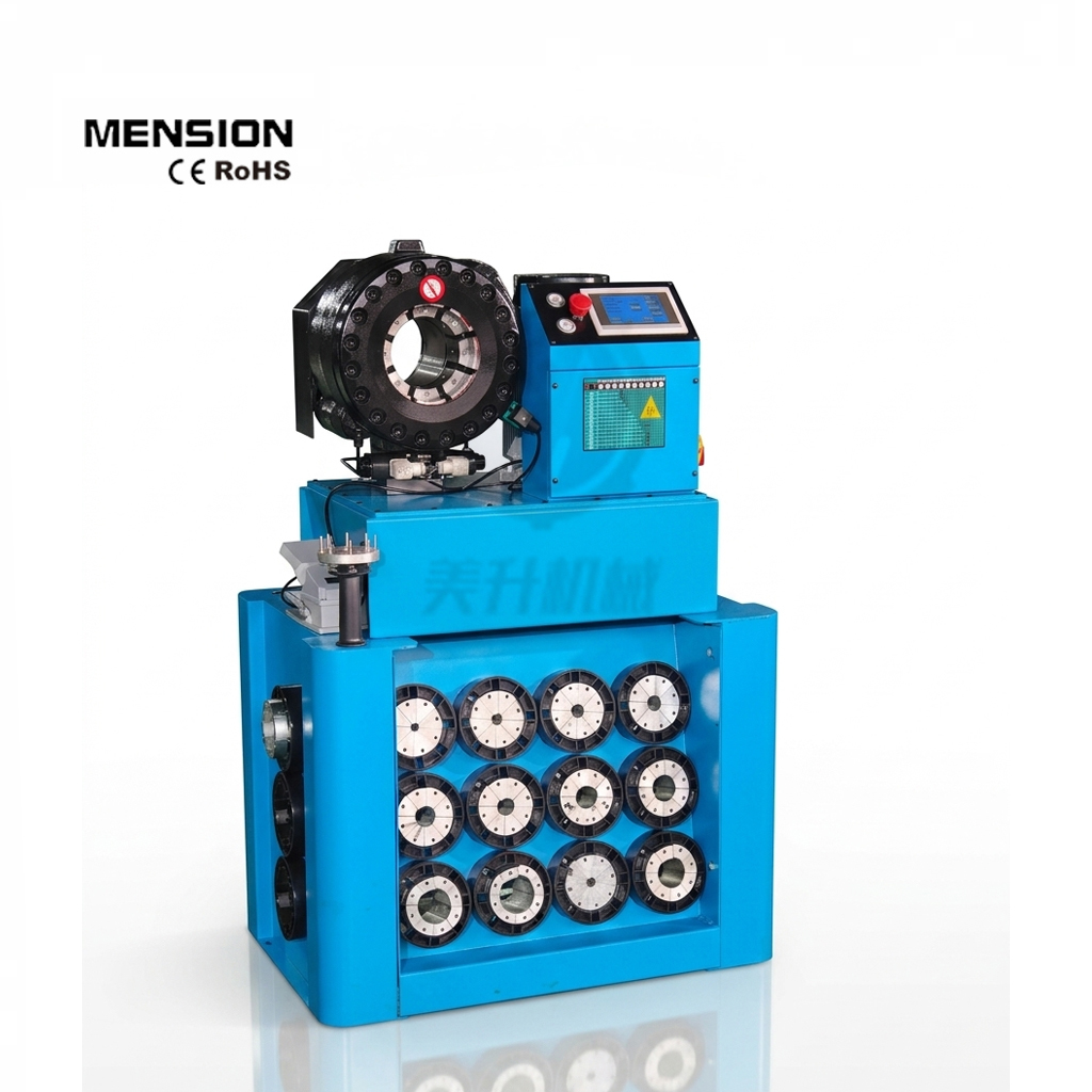 NC130 Hydraulic Hose Crimping Machine - 2 Inch CNC Automatic Hose Crimper with 13 Die Sets for Hydraulic Fittings