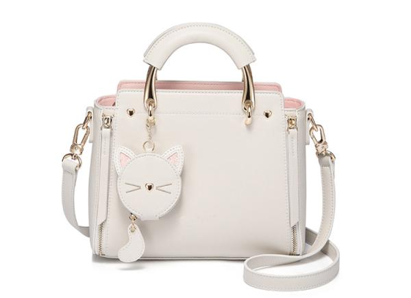 The new high-volume PU leather tote one-shouldered cross-slung custom logo women's handbag with strap
