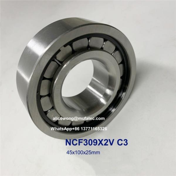 NCF309X2V C3 Cylindrical Roller Bearings 45x100x25mm Full Complement Roller Bearings