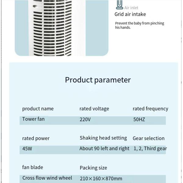 Adjustable Timer Remote Control Tower Pedestal Fans for Personalized Comfort