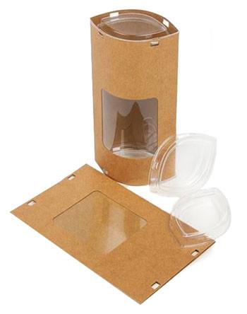 FDA Approved Luxury Packaging Box , Hot Stamping Craft Paper Ellipse Tube