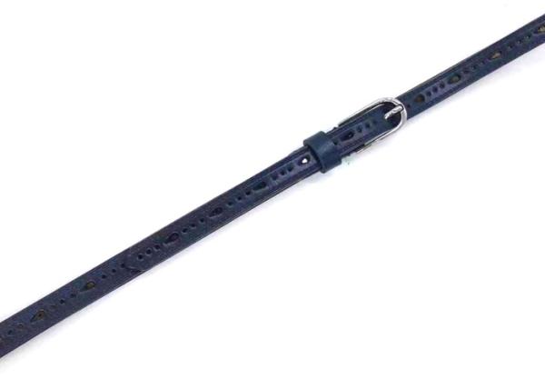 Magic Blue Women Genuine Leather  Belt  /  Thin Hollow Out Ladies Waist Belt