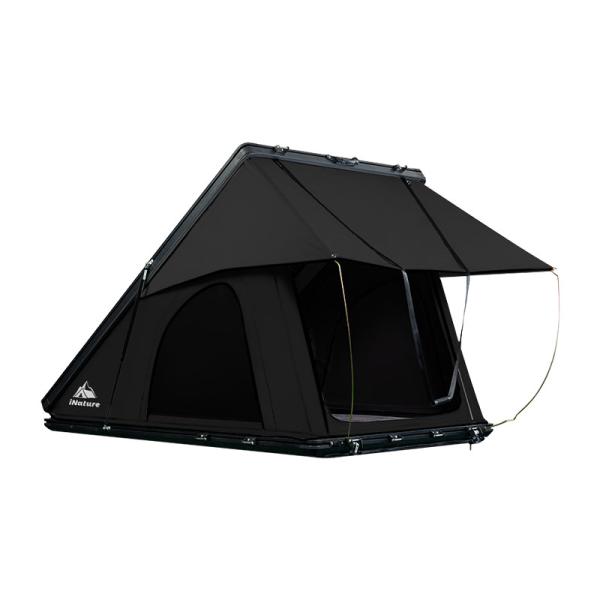 Weatherproof Triangle Roof Top Tent Hard Shell Camper With 300gsm Polyester Fabric 212x131x155cm Open Size