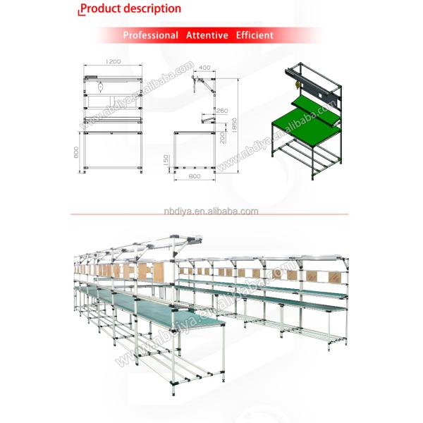 Assembly Coated Lean Pipe Aluminium Profile Workbench For Workshop