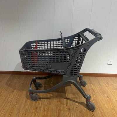 175L Customized Logo Retail Grocery Store Cart Supermarket Trolley Plastic Shopping Cart