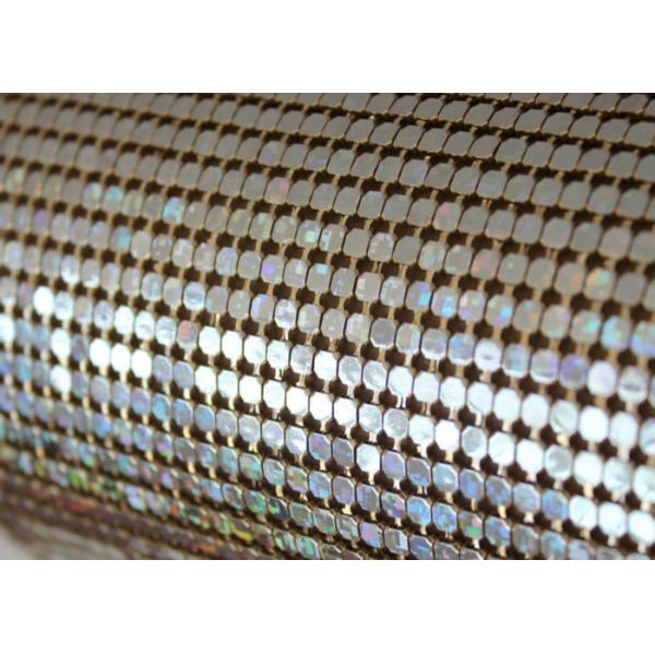 Flexible Aluminum 3mm Metal Sequin Fabric For Interior Decoration