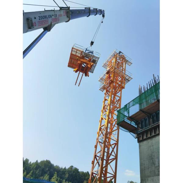 Used Zoomlion 6012-6 Tower Crane Engineering Construction 6000kg Capacity