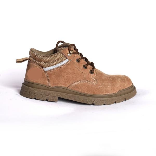 Shengjie Steeltoe Выгравированная коровая кожа Низкий разрез Удобная EVA подстилка Металлические окуляры Дешевые ботинки безопасности