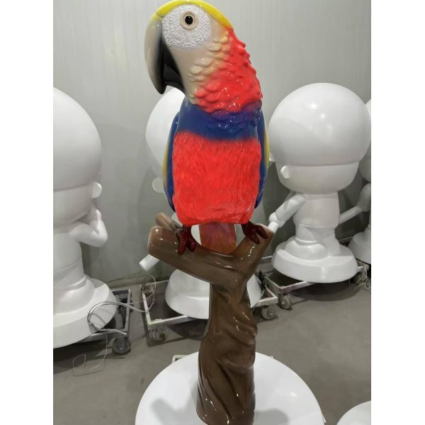 Chef, waiter, parrot sculpture themed restaurant IP doll store FRP custom sculpture with pirate style