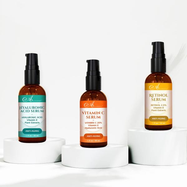 GMP Organic Face Serum Skin Care Set Anti Wrinkles Retinol Vitamin C Serum For Female